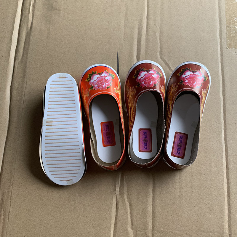 小号女士纸糊成品鞋子烧纸祭祀十一祭祖上坟寒衣棉鞋单鞋殡葬批发