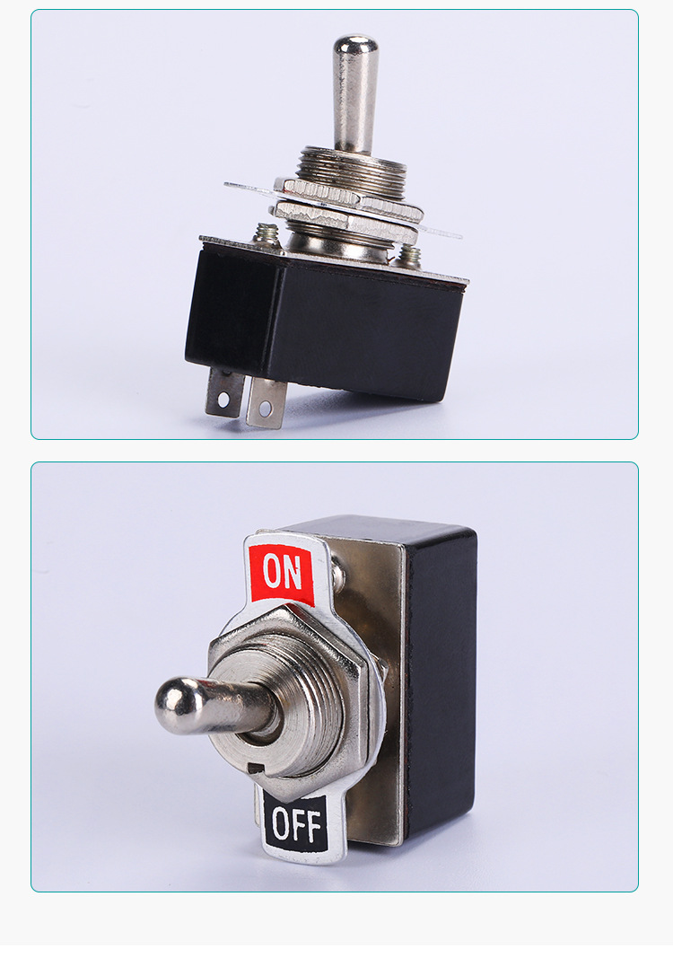 厂家直售两脚单刀单掷摇臂开关中型钮子开关2a/4a 钮子开关kn3-1