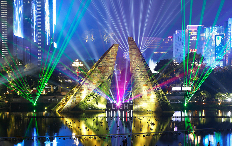 20瓦全彩动画激光灯 户外地标北极光网红隧道山体工程舞台镭射灯