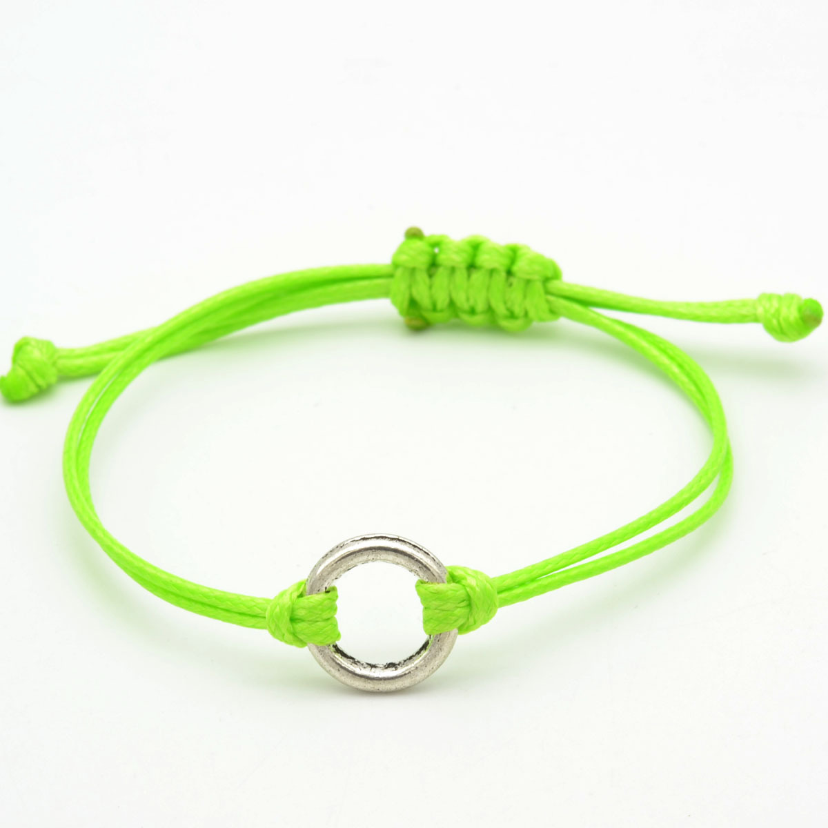 新款首饰跨境配饰合金圆圈编织情侣手绳链简约小饰品批发