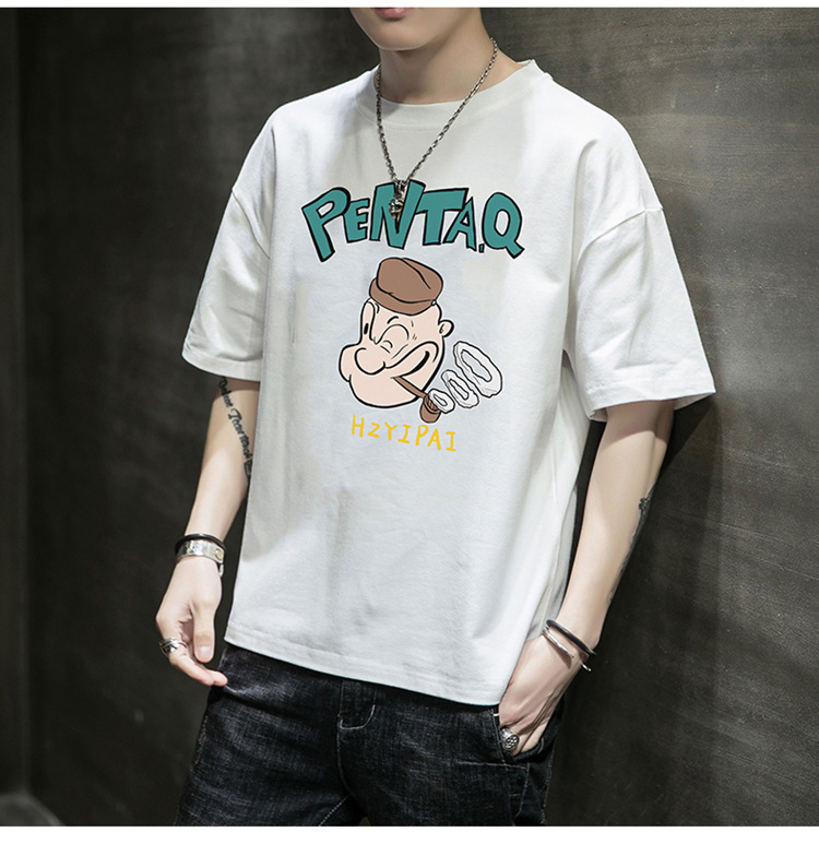 100%棉2020夏季休闲宽松新款短袖男一件代发明星同款公版511521