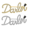 Darlin英文字母胸针 女大号长款开衫别针男士外套大衣风衣配饰|ms Darlin英文字母胸针 女大号长款开衫别针男士外套大衣风衣配饰|ms