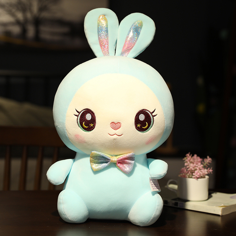 卡通可爱小女孩萌兔子布娃娃商场精品店游乐场中小号毛绒玩具公仔