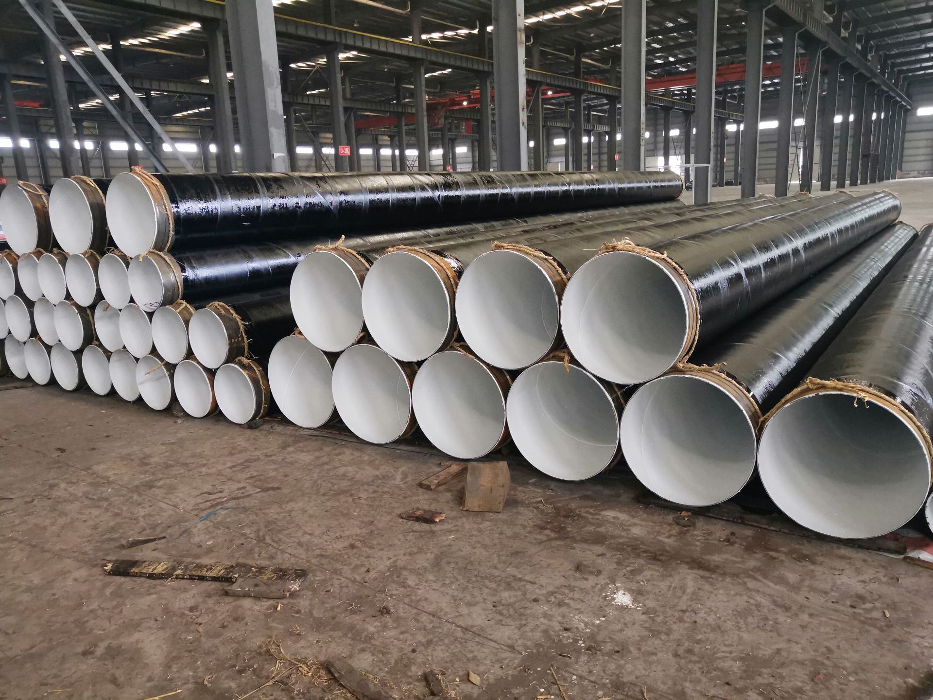 重庆螺旋钢管饮用水污水防腐螺旋管干膜厚度500微米防腐管