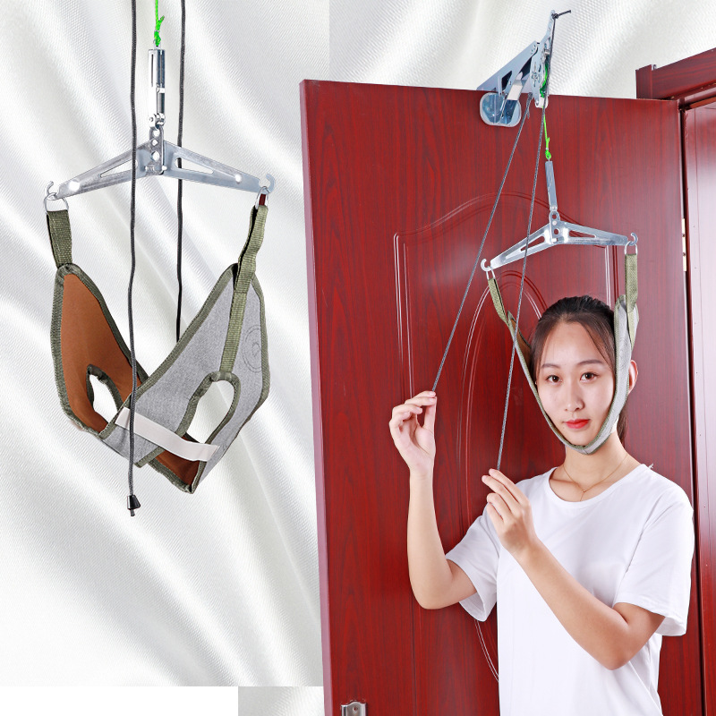 便携悬挂颈椎牵引器套颈部家用牵引椅拉伸器颈椎牵引架门悬式