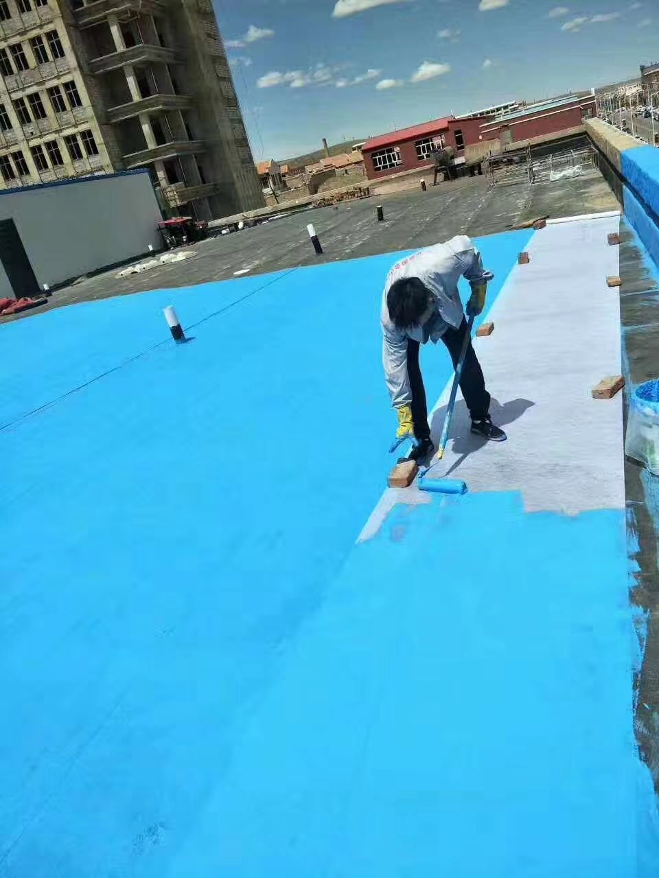 彩色聚氨酯防水涂料室内外卫生间屋顶外墙平房楼顶环保补漏材料