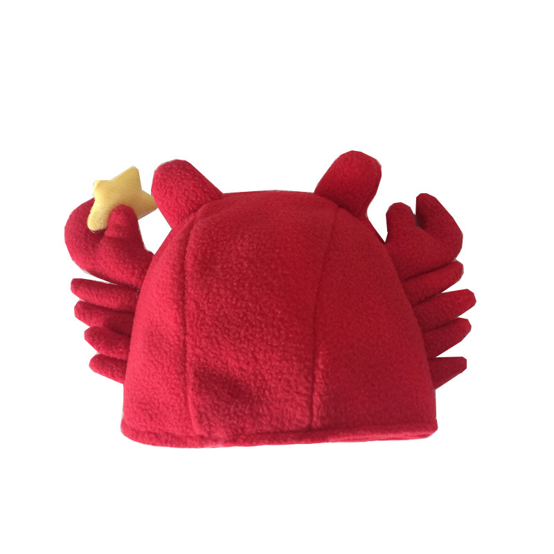 新款宠物帽子 宠物变装帽螃蟹头套 可爱猫咪帽子狗狗帽子现货批发采购