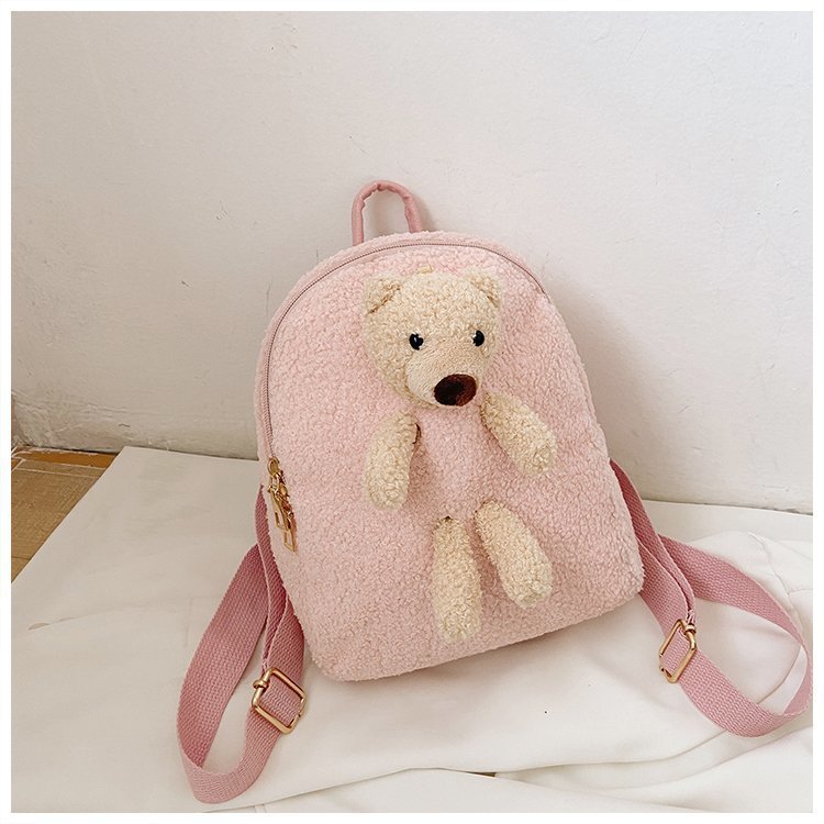 小熊毛绒玩偶包包女2020新款潮可爱学生小包ins休闲百搭女双肩背