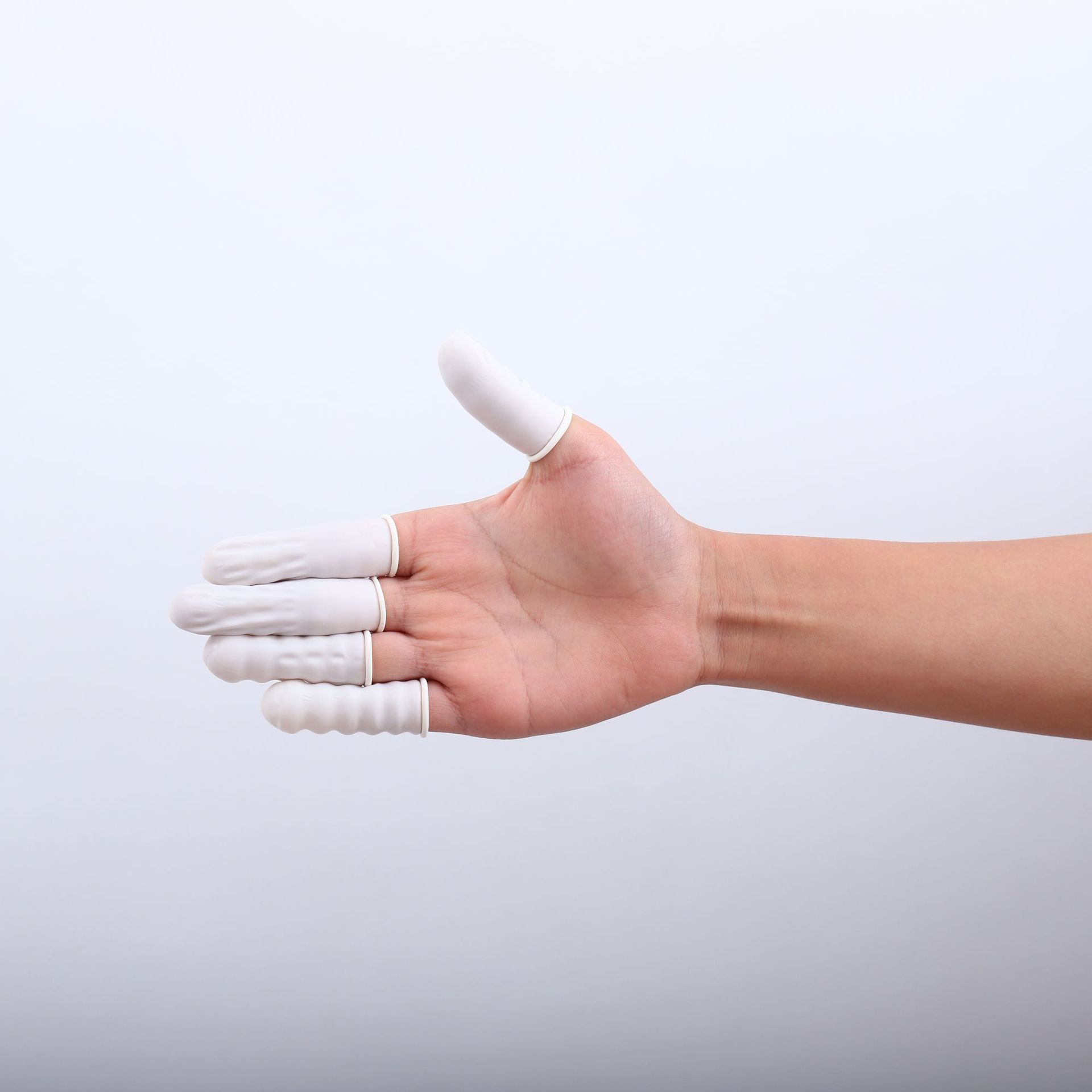 一次性乳胶手指套电子厂保护手指套 乳胶手指套乳白色