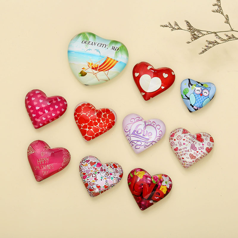 水晶心形冰箱贴