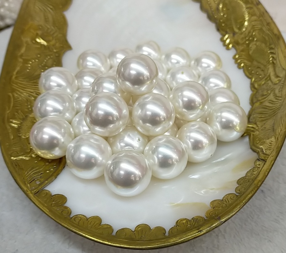 厂家直供 贝珠散珠2-20mm半孔南洋贝壳珍珠耳钉耳坠 diy饰品配件