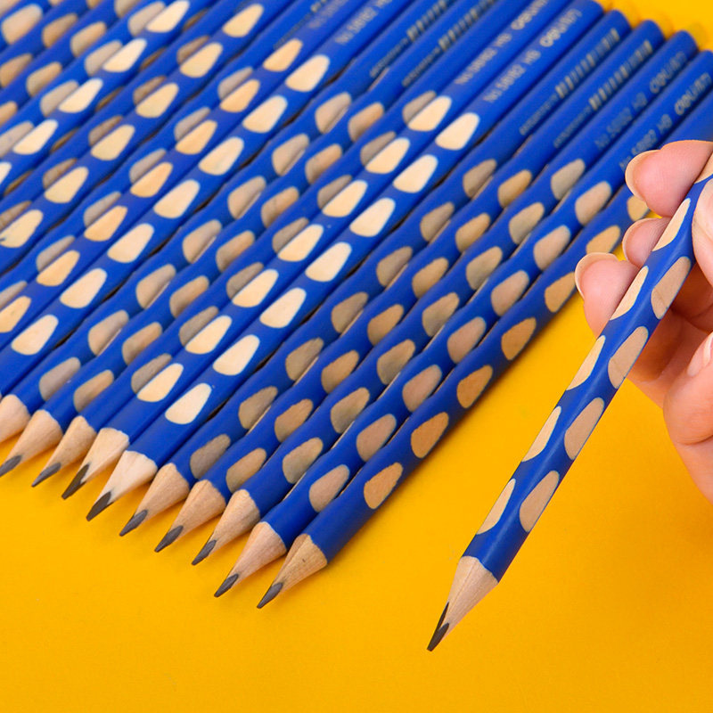 得力洞洞笔铅笔小学生三角杆儿童矫正握姿洞洞铅笔素描2b铅笔