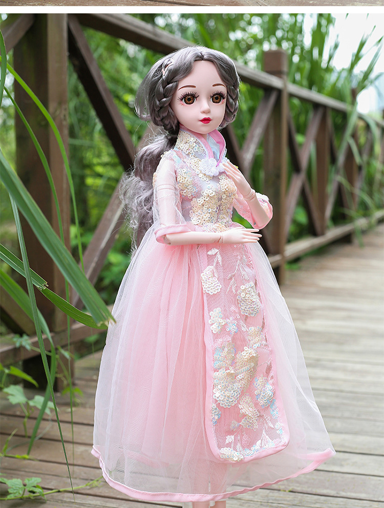 缪莉娃娃民国风仿真小女孩儿童玩具公主洋娃娃60cm礼物会唱歌
