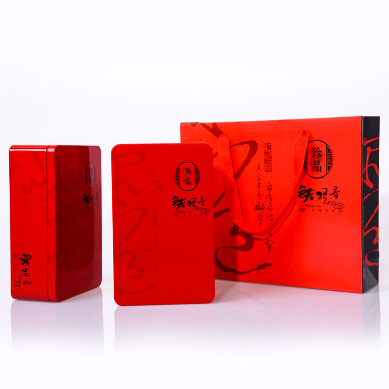 铁观音长方形马口铁盒 茶叶包装盒 泡袋礼盒金属茶叶铁罐现货定制