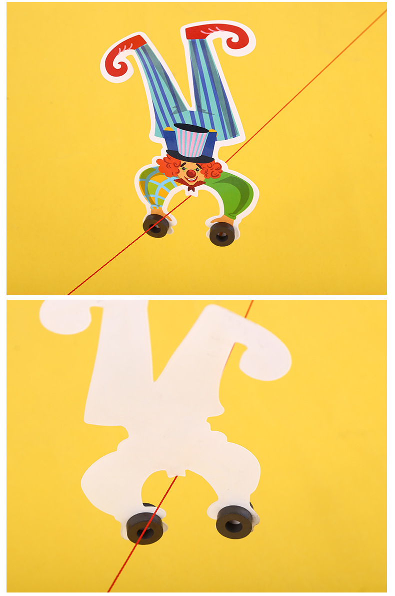 创意自制小丑走钢丝科学力学平衡教具重心原理实验手工教学器材