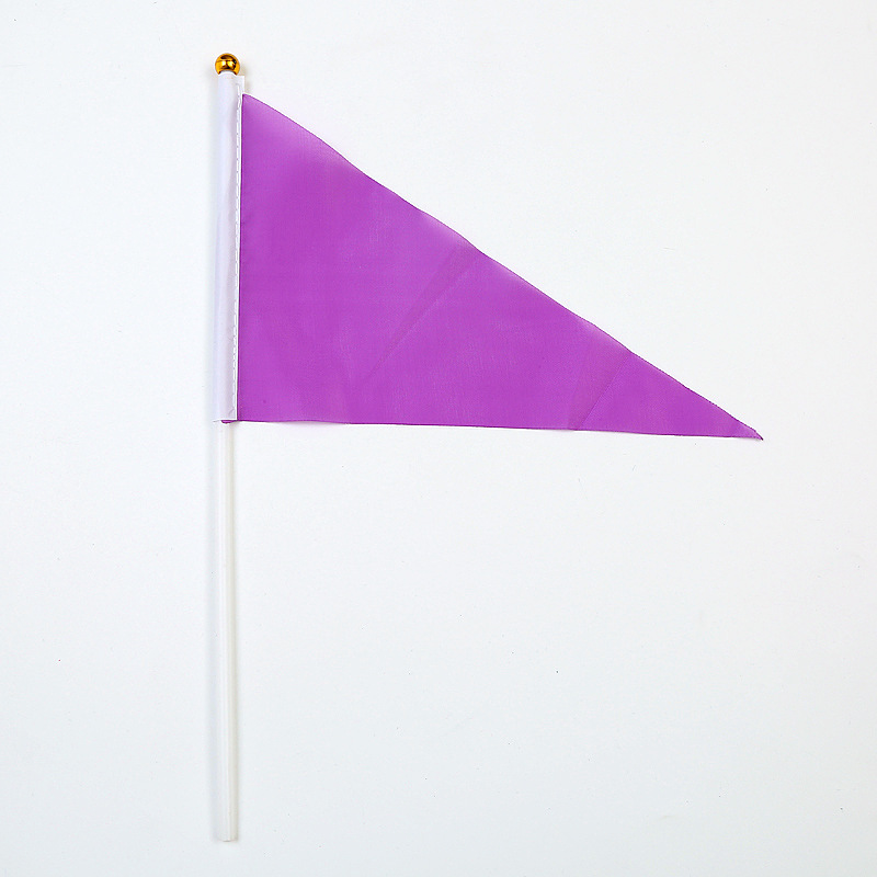7号三角小彩旗20*30红旗 手摇旗 活动旗 五色旗 六一早操旗指挥旗
