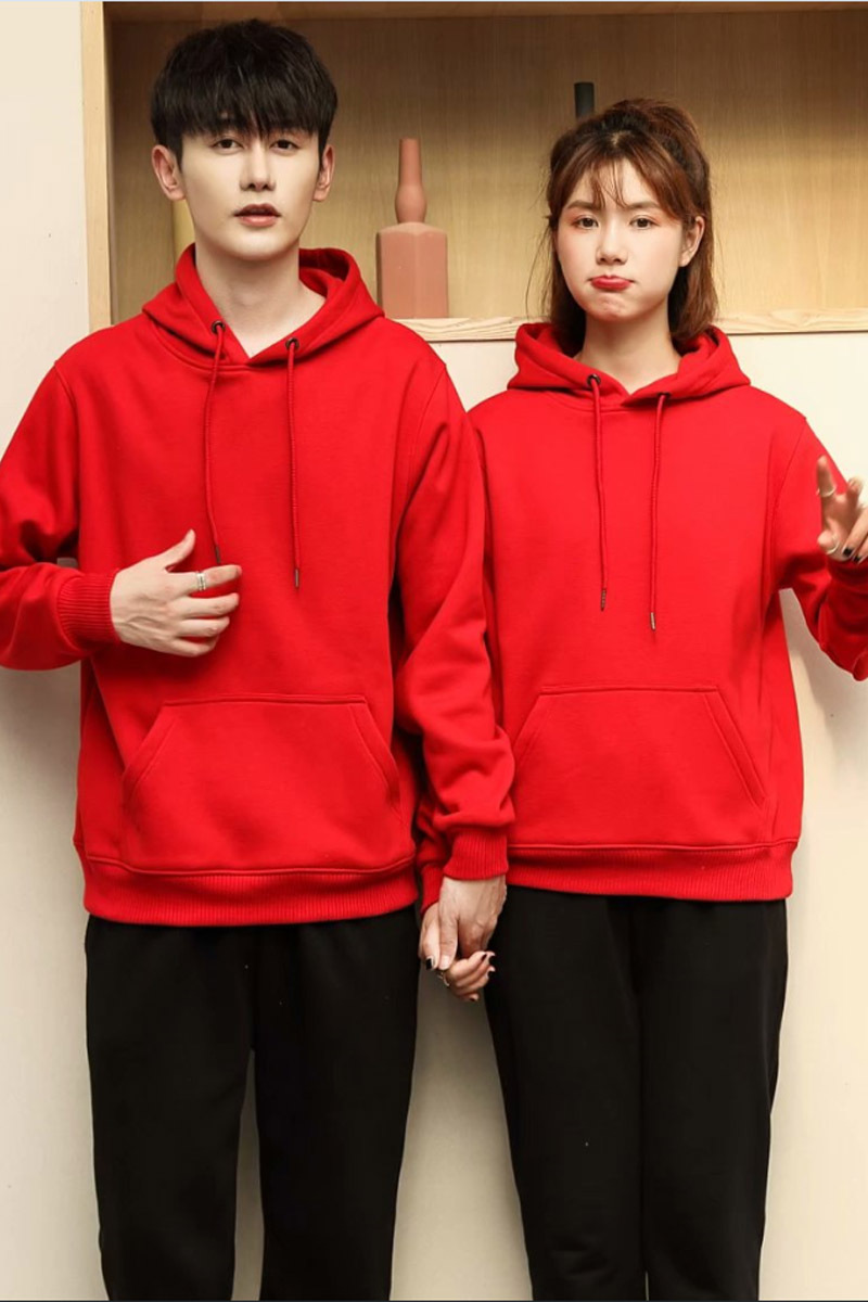 华莱士冬装工作服圆领卫衣定制汉堡店男女服务员超市工装加绒外套