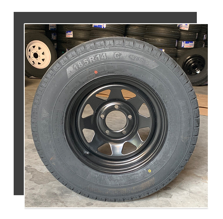 全新正品 超强耐磨 185r14c拖车轮胎带钢圈