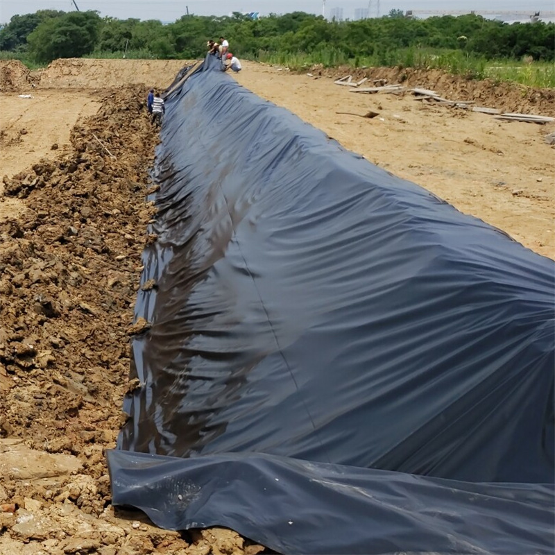 黑色塑料薄膜水产养殖防逃膜鱼塘鱼池藕池护坡防渗膜景观鱼塘防渗
