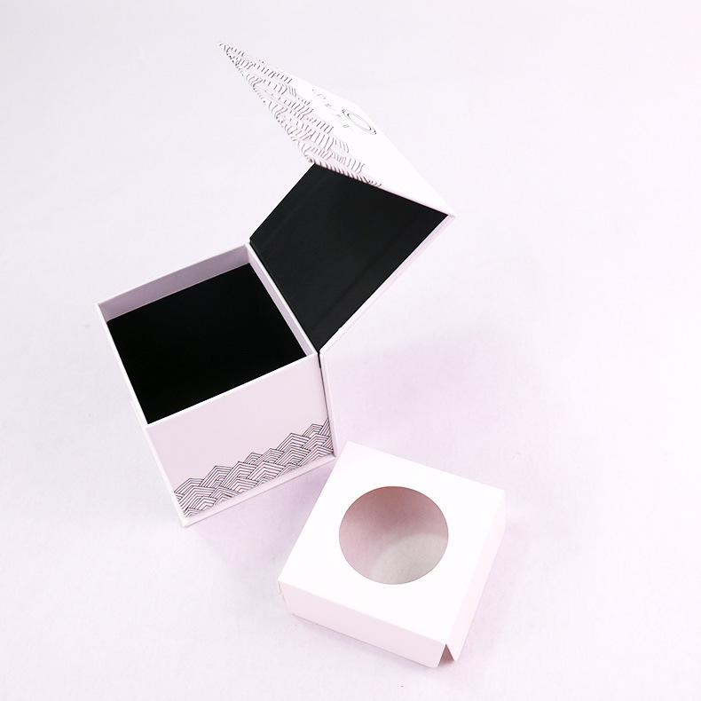 白色uv 磁铁翻盖折叠礼盒带纸内衬材料颜色可定制厂家源头