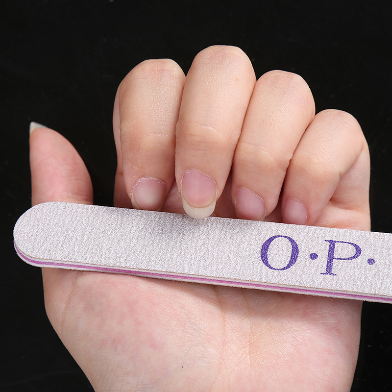 灰色双面直形指甲锉美甲指甲挫条磨砂抛光条指甲打磨条美甲工具