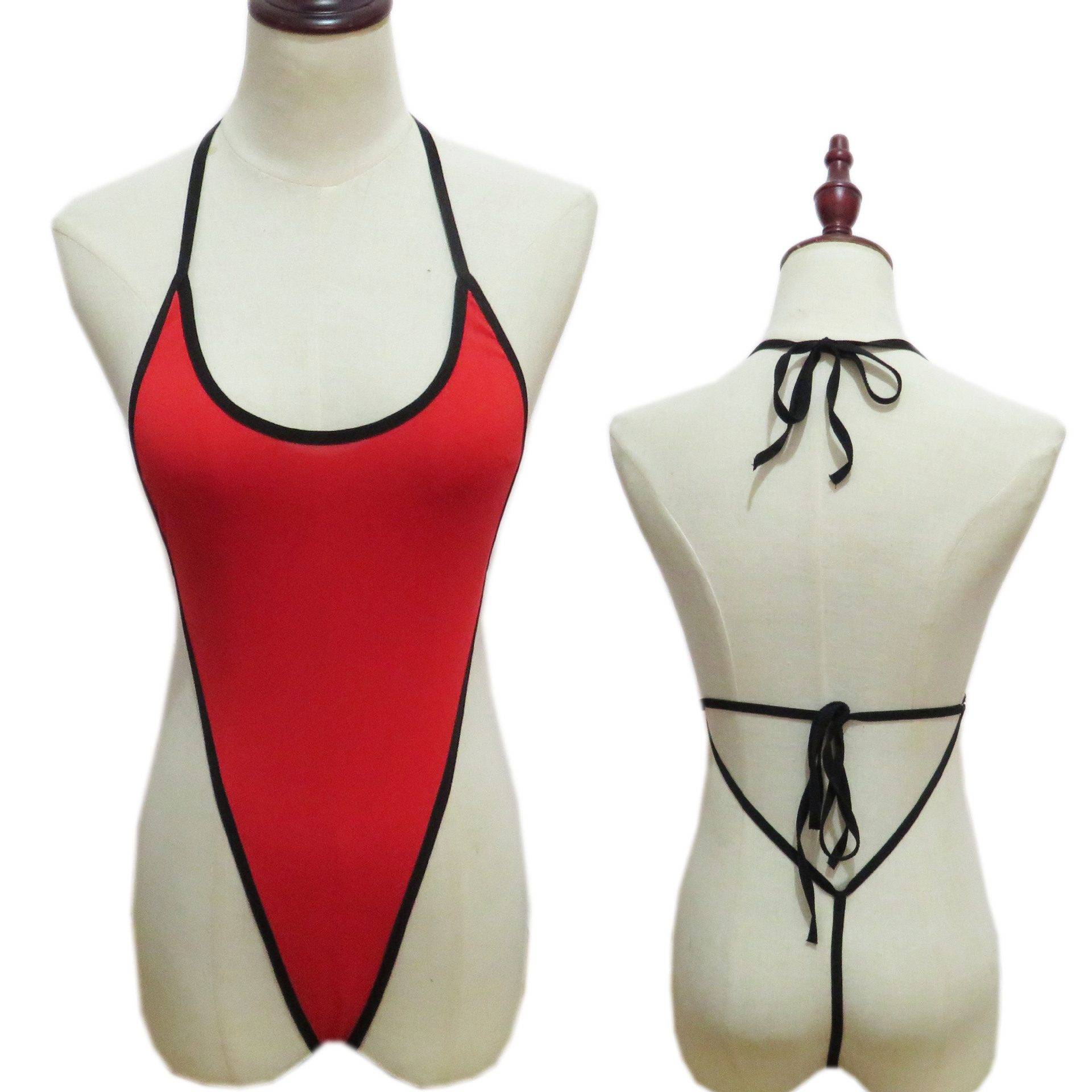 跨境情趣性感内衣ebay亚马逊速卖通三点式连体比基尼真人诱惑套装