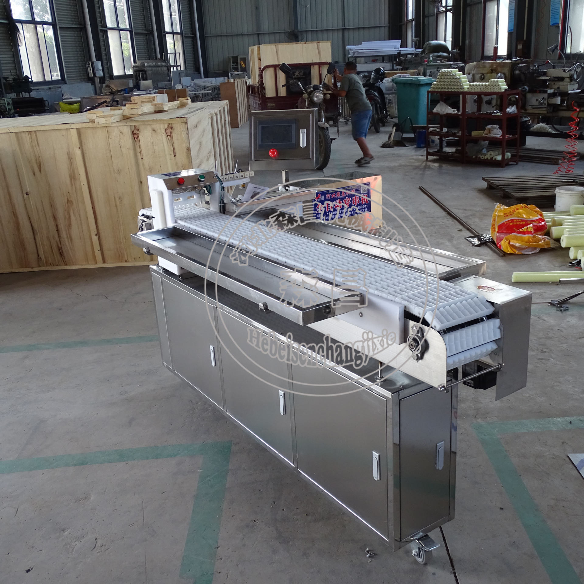 穿串机自动全商用羊肉穿串神器串类加工机器工厂串机大型鱼穿串机