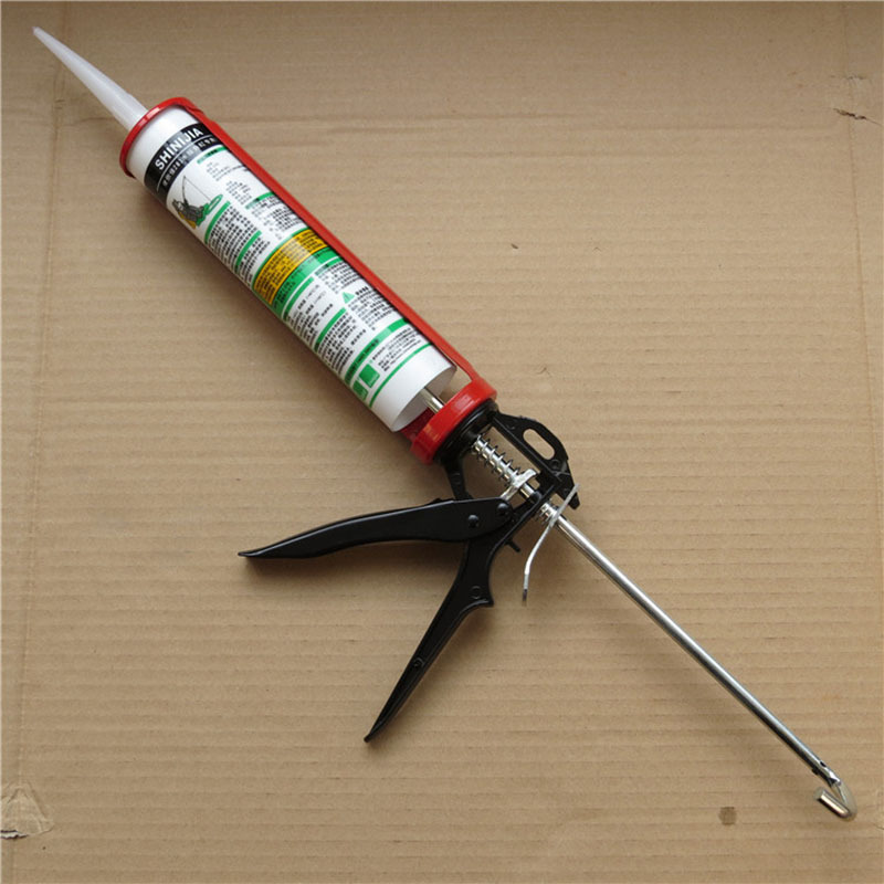 胶枪可转式挤胶枪结构胶密封胶打胶手工具免钉玻璃胶枪红色加厚型