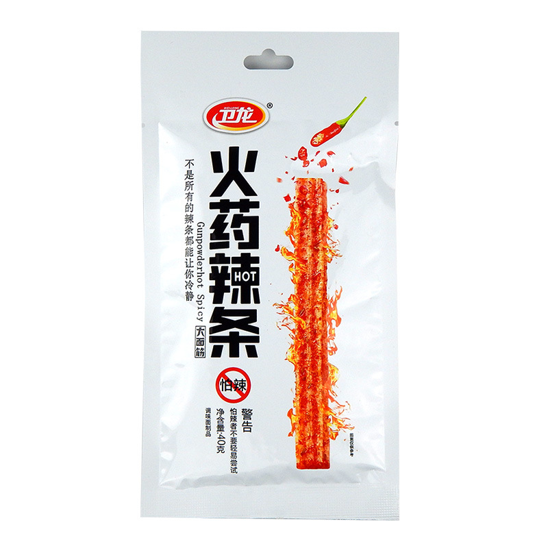 卫龙辣条大面筋65g火药辣条压惊麻辣零食大辣棒整箱超市食品批发