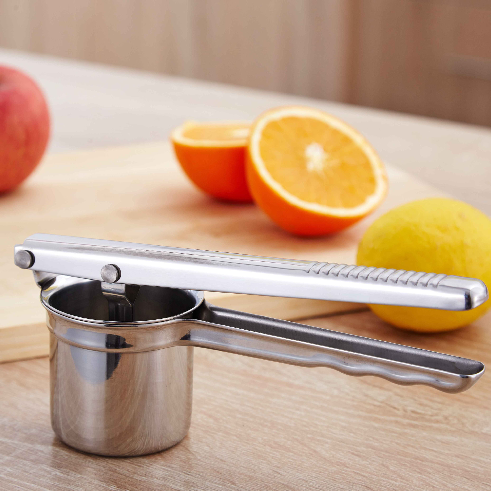 小号304不锈钢手动水果榨汁器柠檬压汁器迷你婴儿果汁机 激光logo
