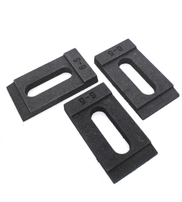 正森6-5球磨铸铁预埋式钢轨固定压板 38#-50#通用型