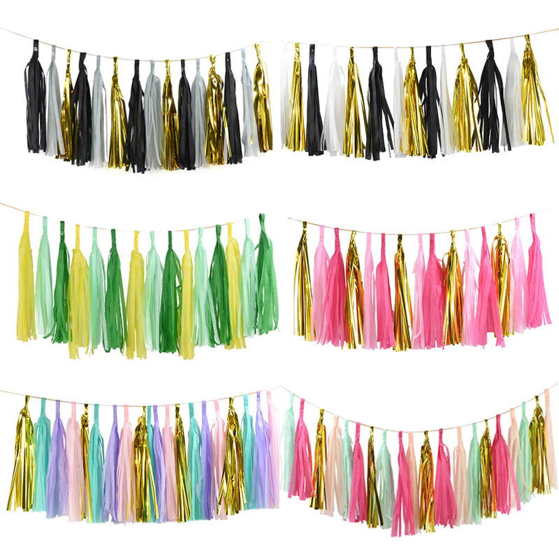 Creative Style Internet Celebrity Isn20 Pack Fancy Paper Tassel Suit Wedding Birthday Party Supplies Decorative Paper Tassel