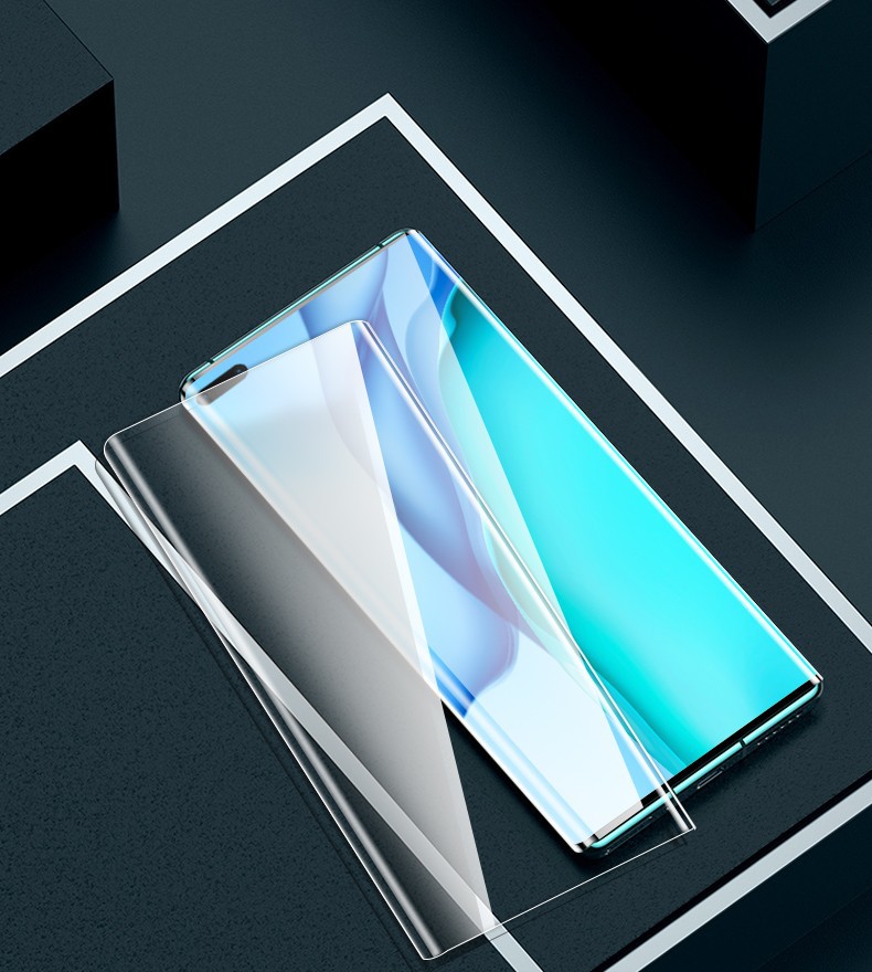 华为mate40pro钢化膜uv曲面全屏p40pro纳米胶p30全贴合nova78pro