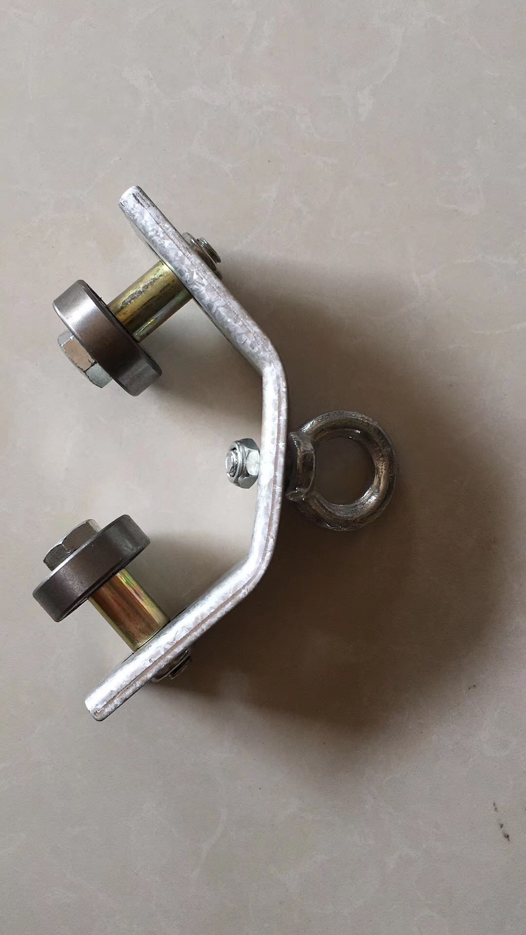 4050角钢角铁托拖缆滑车 电缆圆轴承小车 钢丝绳吊线滑轮