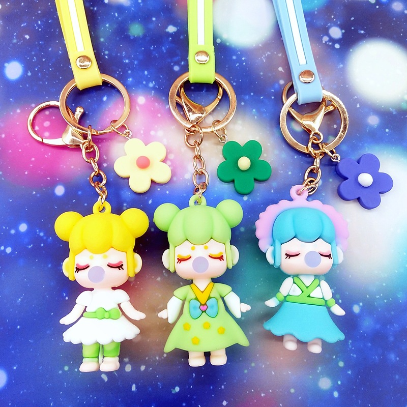 新款超萌花仙子钥匙扣女小礼品囡茜盲盒林深不知处钥匙圈汽车挂件