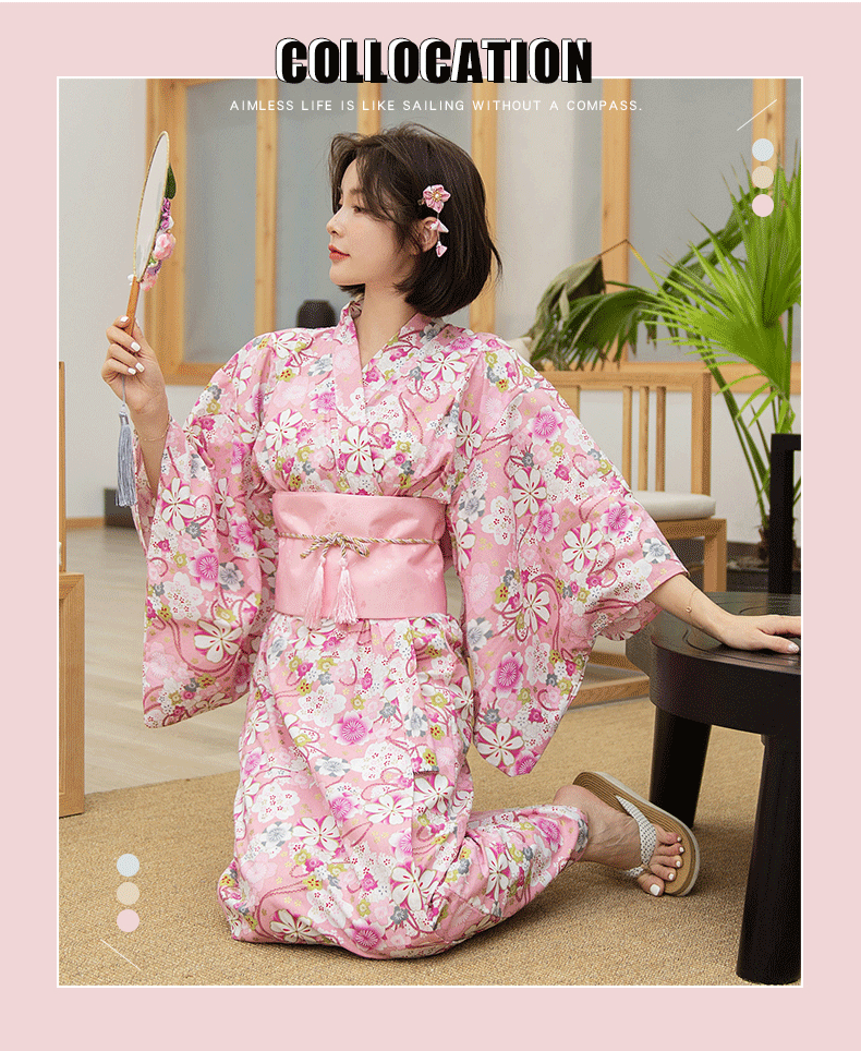 日本传统正装长款浴服和服cosplay动漫抖音拍照舞台演出写真套装