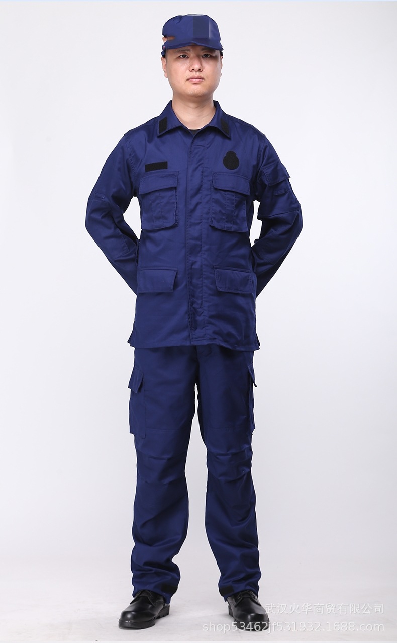 户外火蓝夏季冬季作训服消防作业透气吸汗户外拓展军迷cs男女套装