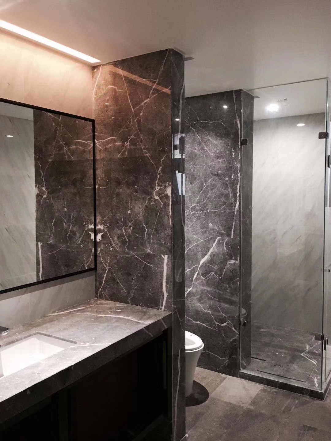 卡索灰大理石 灰色天然大理石背景墙 室内客餐厅地砖加工定制