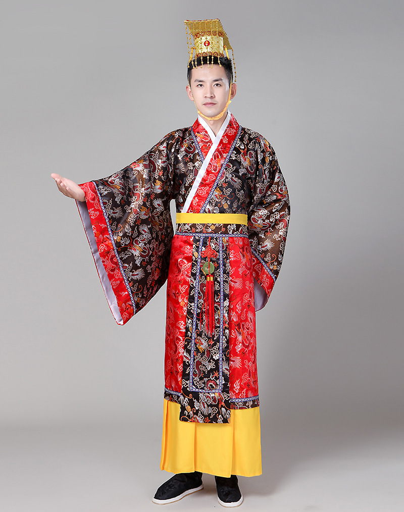 南水岸唐朝皇帝服装古装秦朝汉武帝古代龙袍太子男士古装演出戏服