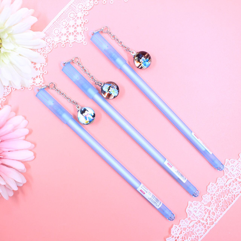 与子成说水晶珠泡泡仙女挂件吊坠笔创意闺蜜笔学生中性黑水笔批发