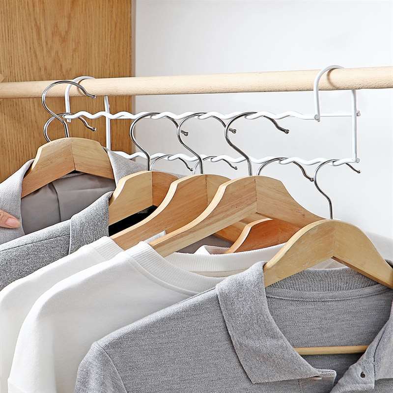 衣柜挂架高低错位金属悬挂式吊衣杆家用卧室衣柜节省空间挂衣架