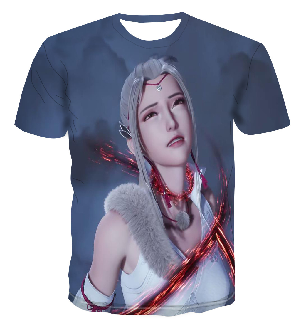 欧美外贸货源 3d印花万界神主 短袖t恤 动漫跨境电商