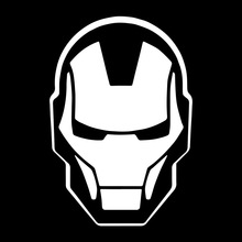 外贸个性漫威钢铁侠贴纸趣味英雄轮廓贴纸滑板摩托车吉他冰箱贴纸