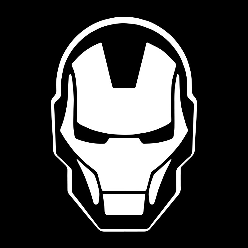 外贸个性漫威钢铁侠贴纸趣味英雄轮廓贴纸滑板摩托车吉他冰箱贴纸
