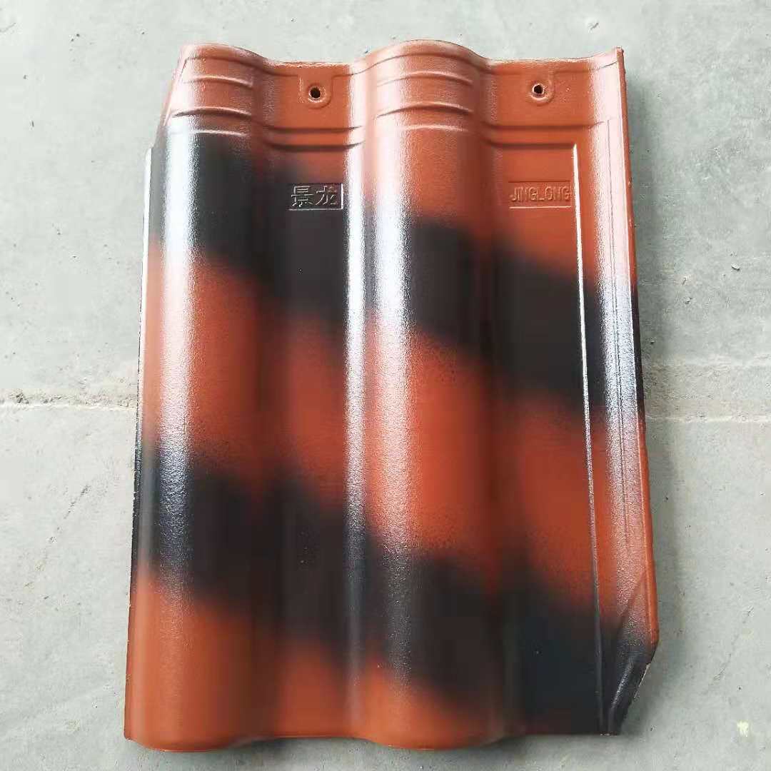 江西景德镇景龙瓦业农村别墅屋面瓦陶瓷瓦琉璃瓦连锁瓦双彩