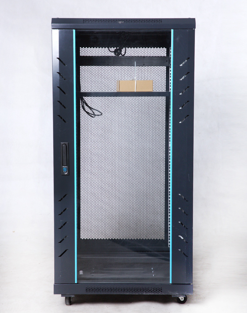 网络机柜网门1米1.2米落地式路由器18u22u交换机监控设备弱电机柜