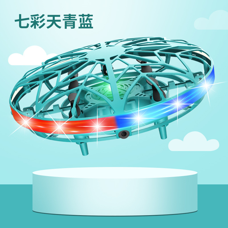 UFO Induction Vehicle Smart Remote Control Helicopter Luminous Watch Body Sense Novelty Stunt Small Four-Axis Toy