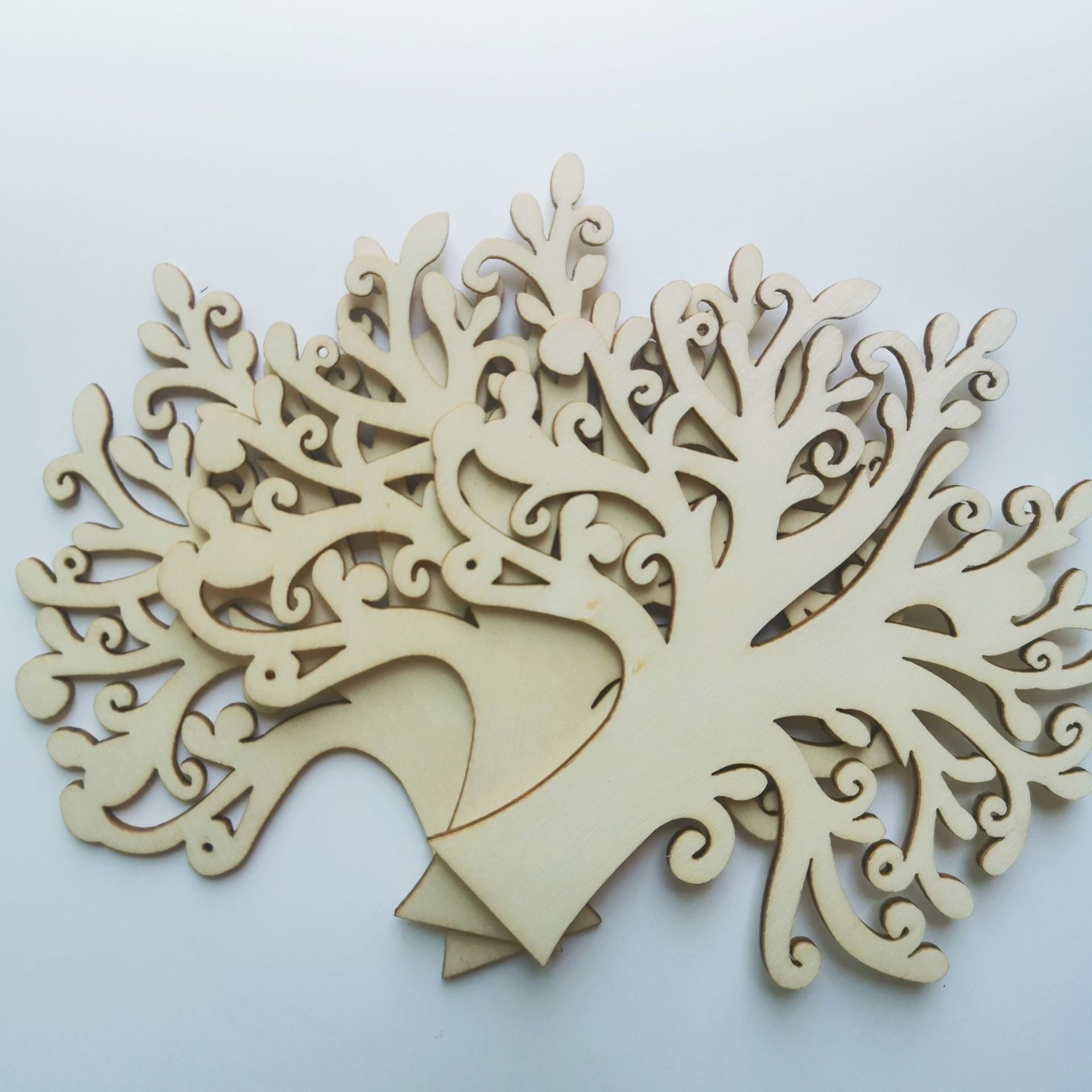 原木色大树镂空天空之树工艺品 diy家居墙面装饰 婚庆装饰配件
