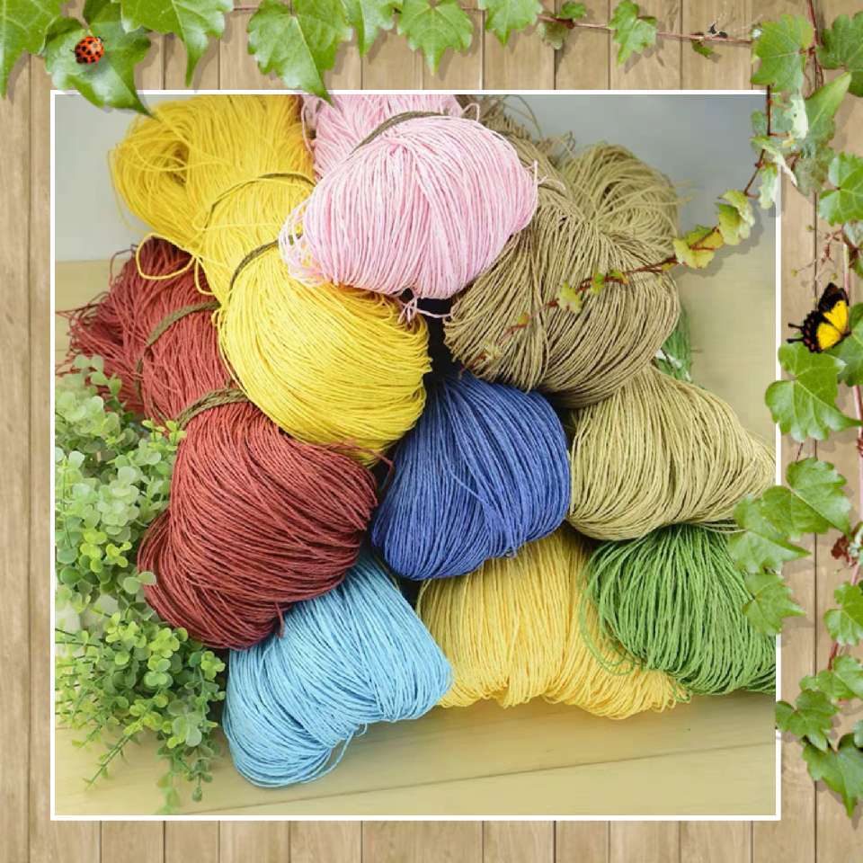 Manufacturers Supply 2mm Color Paper String Raffia Rope Hook Hat Rope Bandage Rope DIY Handmade Rope