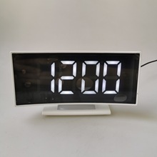 鏡面鐘曲面數字顯示屏電子貪睡鬧鐘創意兒童LED智能鐘DS-3621L